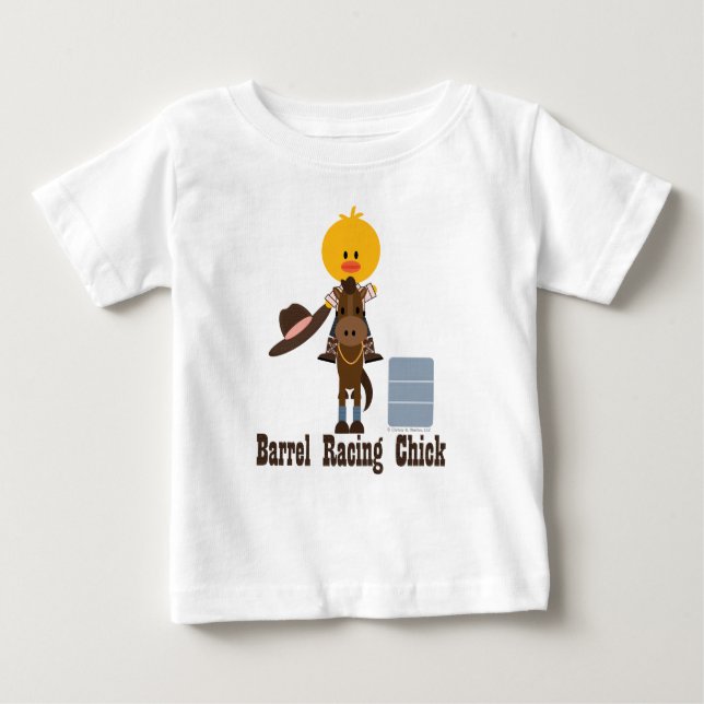 Camiseta De Bebé Carreras de barril Chick Organic Baby Bodysuit (Anverso)