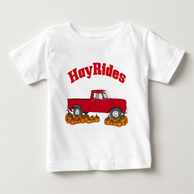 Camiseta De Bebé carreras de heno otoño (Anverso)