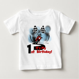 Camiseta De Bebé Carreras de motocicletas Primer cumpleaños camiset