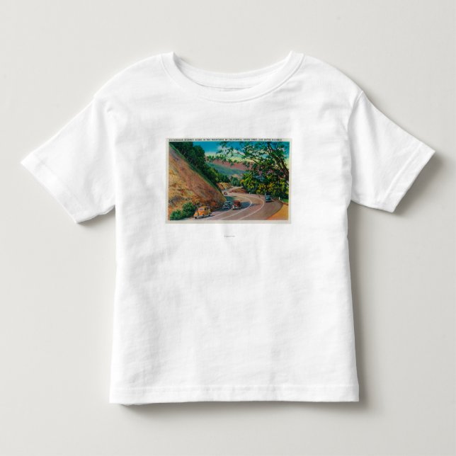 Camiseta De Bebé Carretera pintoresca del Los Gatos cerca de Santa (Anverso)