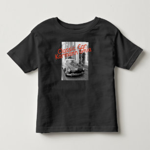 Camiseta De Bebé Carro clásico Karmann Ghia sobre azul real