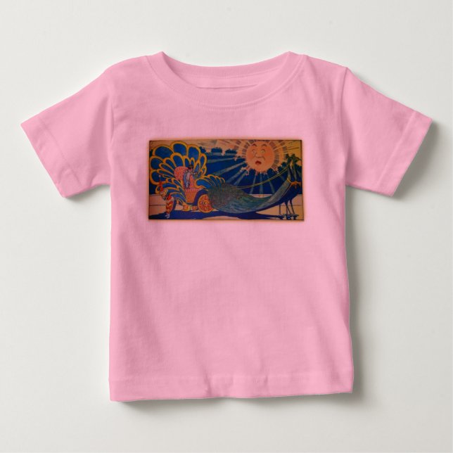Camiseta De Bebé Carro del pavo real (Anverso)
