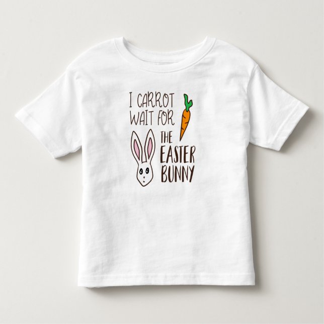 Camiseta De Bebé Carrot espera a conejito gracioso en Pascua (Anverso)