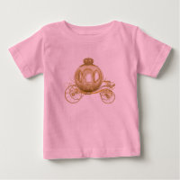 Carruaje de princesa rosa y dorado para niña