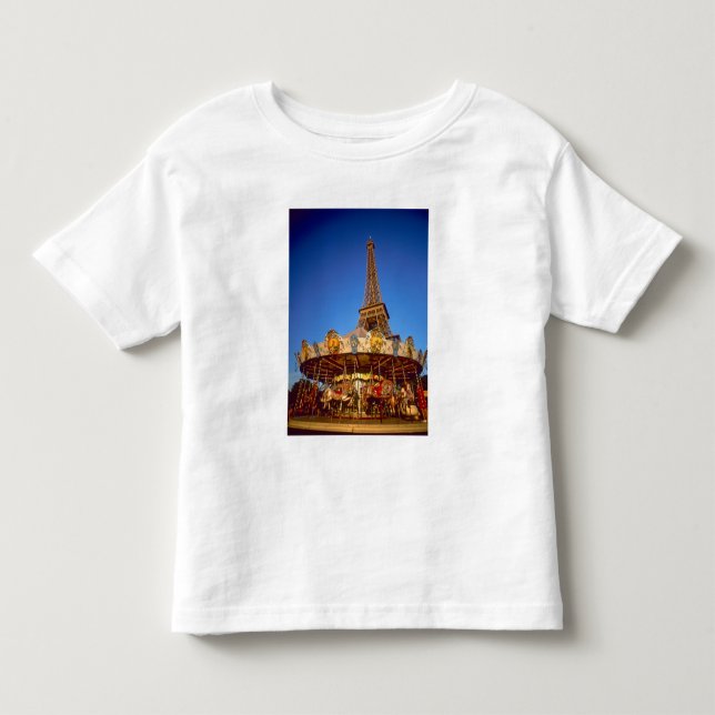 Camiseta De Bebé Carrusel, Torre Eiffel, París, Francia (Anverso)