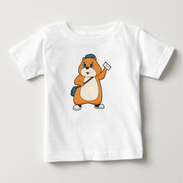 Camiseta De Bebé Carta de Hamster Postman (Anverso)