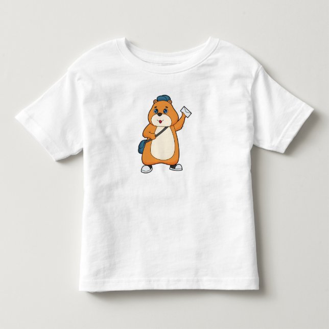 Camiseta De Bebé Carta de Hamster Postman (Anverso)