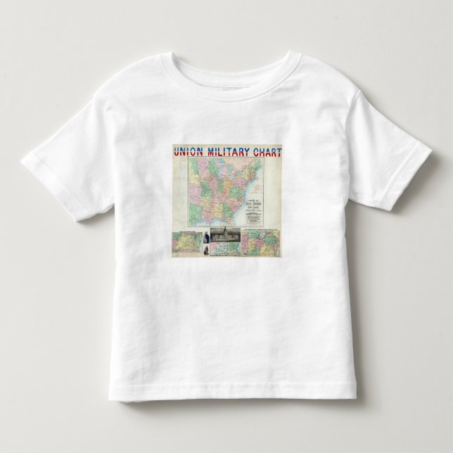 Camiseta De Bebé Carta militar de la unión (Anverso)