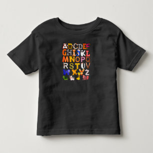 Camiseta De Bebé Cartas animales de A C