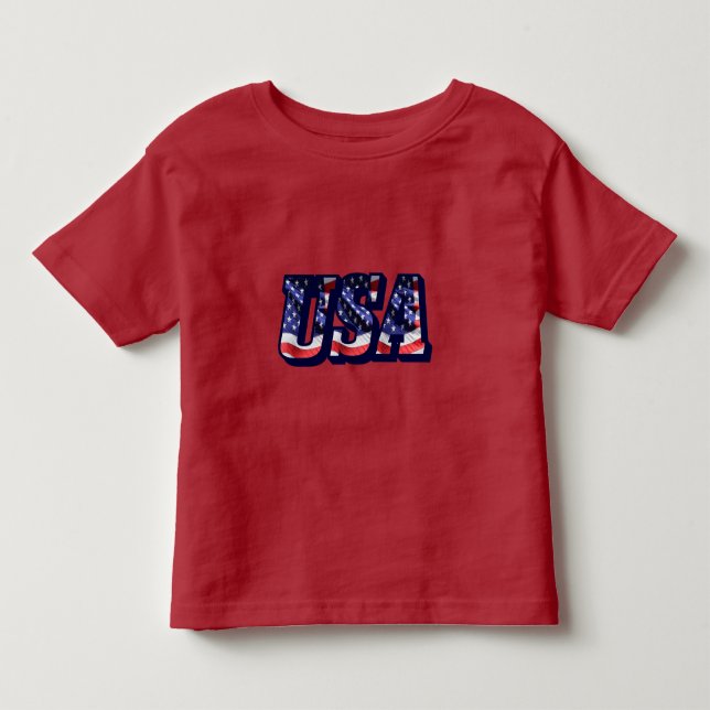 Camiseta De Bebé Cartas de la bandera de los Estados Unidos, camise (Anverso)