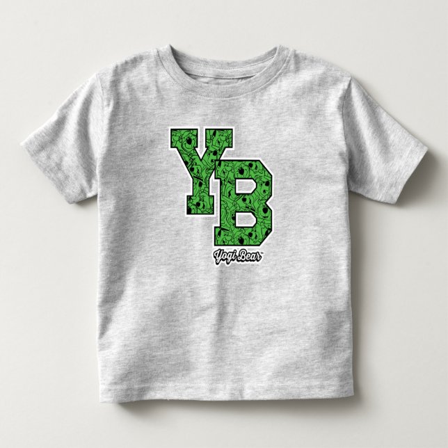 Camiseta De Bebé Cartas de Varsidad de Oso con Patrón Yogi (Anverso)
