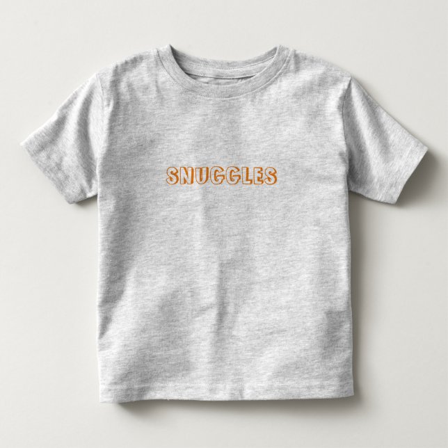 Camiseta De Bebé Cartas naranjas de "Huggles" (Anverso)
