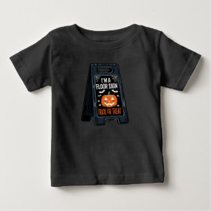 Camiseta De Bebé Cartel de trick o Treat en el suelo de seña de tra