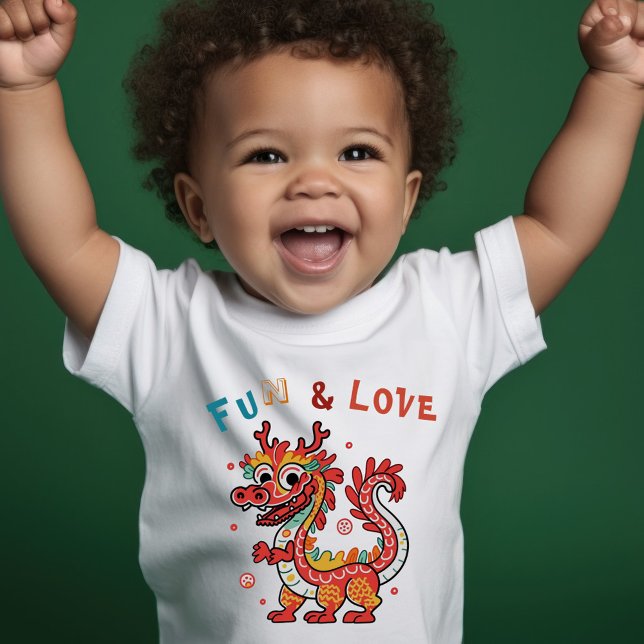 Camiseta De Bebé Cartón divertido Dragón chino regalo de Año Nuevo  (Subido por el creador)