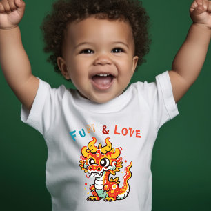 Camiseta De Bebé Cartón divertido Dragón chino regalo de Año Nuevo