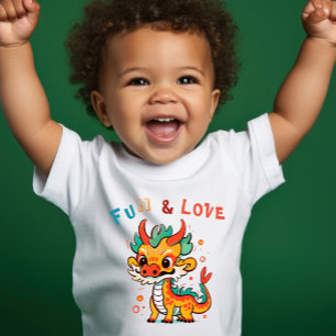 Camiseta De Bebé Cartón divertido Dragón chino regalo de Año Nuevo