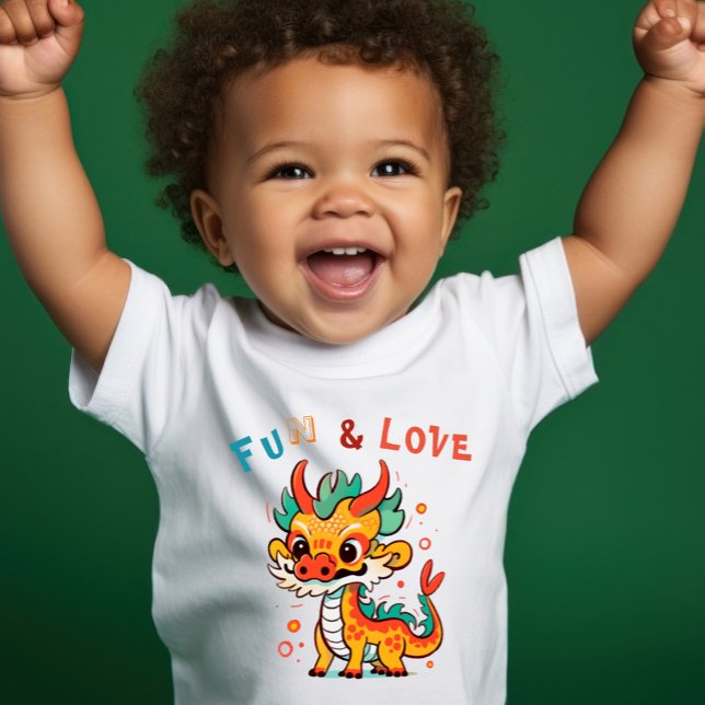 Camiseta De Bebé Cartón divertido Dragón chino regalo de Año Nuevo  (Subido por el creador)