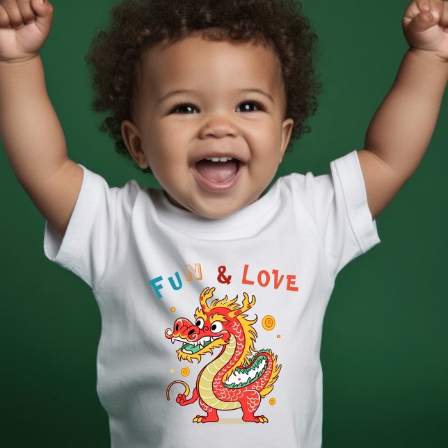 Camiseta De Bebé Cartón divertido Dragón chino regalo de Año Nuevo  (Subido por el creador)