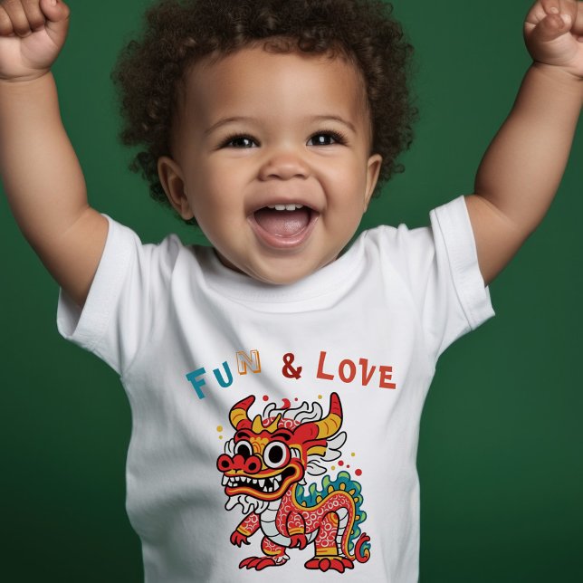 Camiseta De Bebé Cartón divertido Dragón chino regalo de Año Nuevo  (Subido por el creador)