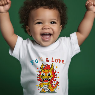 Camiseta De Bebé Cartón divertido Dragón chino regalo de Año Nuevo