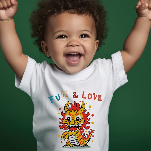 Camiseta De Bebé Cartón divertido Dragón chino regalo de Año Nuevo  (Subido por el creador)