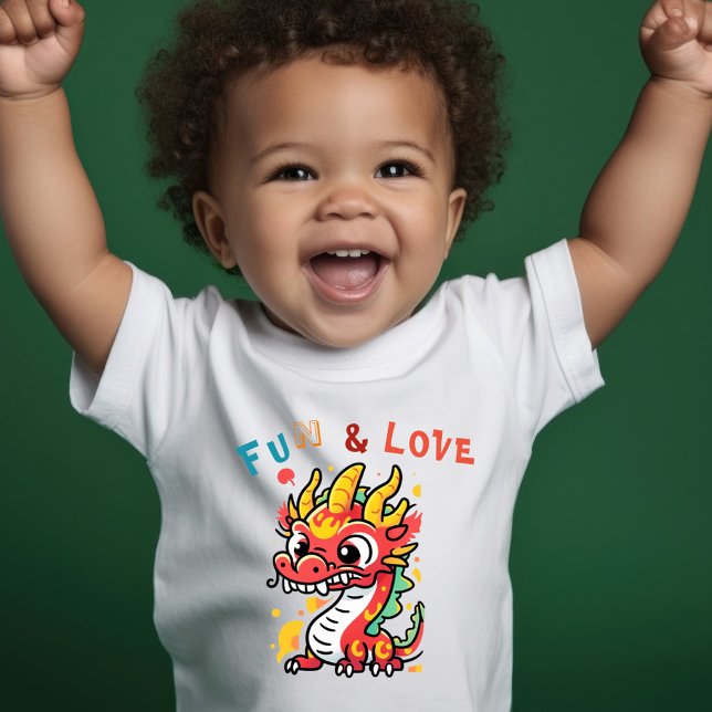Camiseta De Bebé Cartón divertido Dragón chino regalo de Año Nuevo  (Subido por el creador)