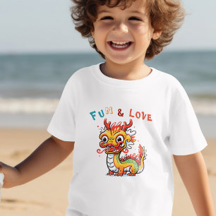 Camiseta De Bebé Cartón divertido Dragón chino regalo de Año Nuevo 