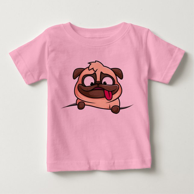 Camiseta De Bebé Cartoon Dog Funny (Anverso)