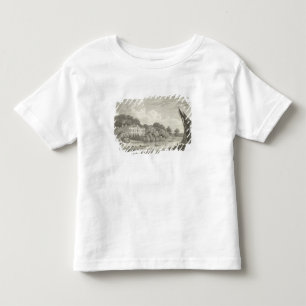 Camiseta De Bebé Casa de campo con el lago y los barcos