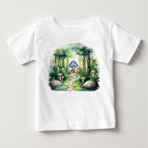 Camiseta De Bebé Casa de champiñones encantada en un bosque mágico