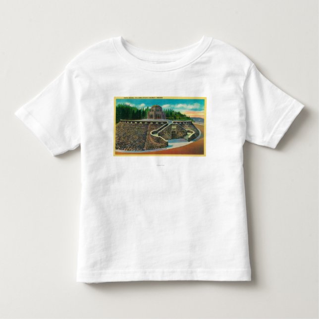 Camiseta De Bebé Casa de Vista en el río Columbia, Oregon (Anverso)