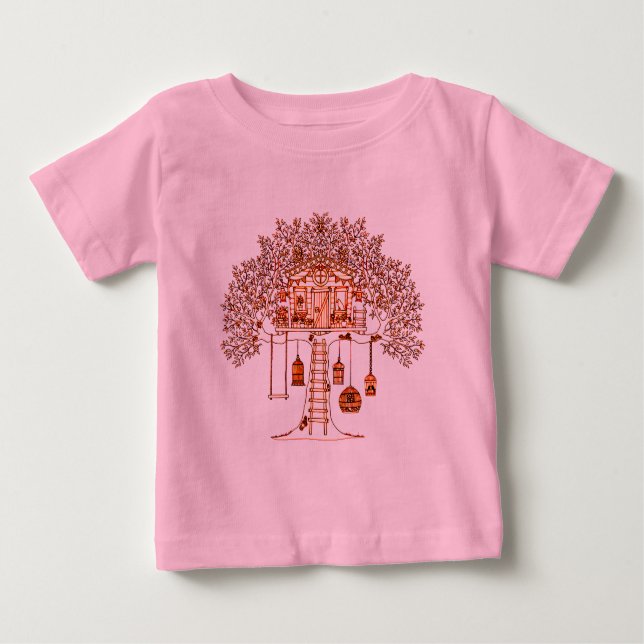 Camiseta De Bebé Casa del árbol (Anverso)