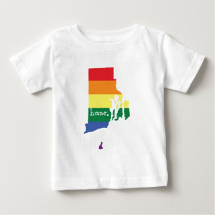 Camiseta De Bebé Casa del Orgullo Gay  Isla Rhode