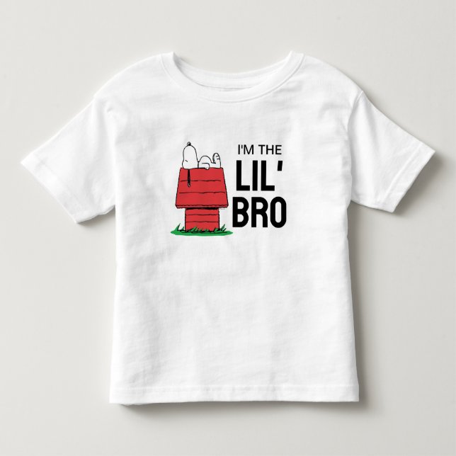 Camiseta De Bebé Casa del perro Snoopy de Peanuts | Soy el hermano  (Anverso)