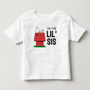 Camiseta De Bebé Casa del perro Snoopy de Peanuts Soy la hermanit