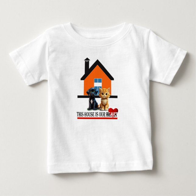 CAMISETA DE BEBÉ CASA PARA NIÑOS (Anverso)