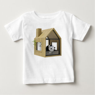 Camiseta De Bebé Casa pequeña moderna de bambú y vidrio