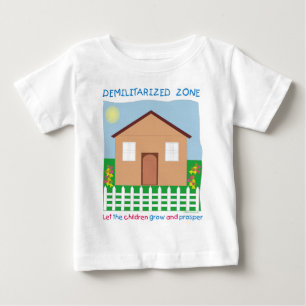 Camiseta De Bebé Casa segura Zona desmilitarizada salva a los niños
