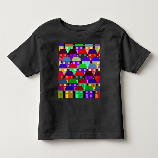 CAMISETA DE BEBÉ CASAS COLORIDAS COMUNIDADES CASERAS (Anverso)