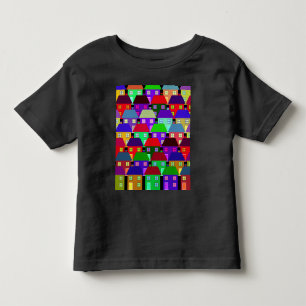 CAMISETA DE BEBÉ CASAS COMUNIDAD HOGAR COLORIDO
