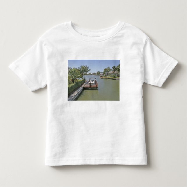 Camiseta De Bebé Casas y muelles en el canal Marco Island Florida (Anverso)