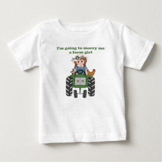 Camiseta De Bebé Cásate conmigo chica de granja
