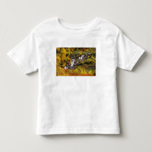 Camiseta De Bebé Cascada debajo de Mt Cannon en Glacier National