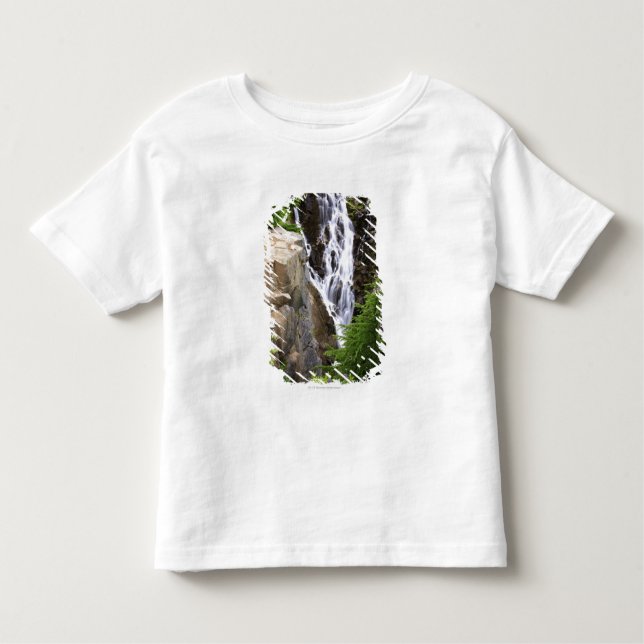 Camiseta De Bebé Cascada en el parque nacional del Monte Rainier (Anverso)