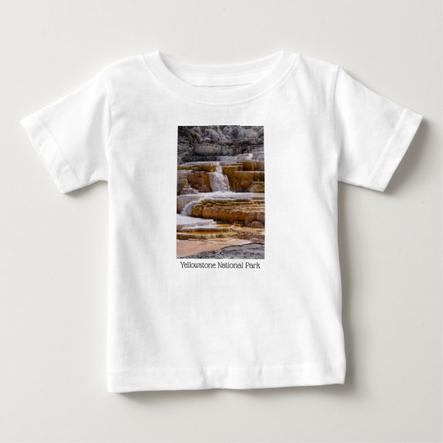 Camiseta De Bebé Cascadas de Mammoth Springs (Anverso)