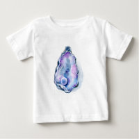 Cáscara de ostra de la acuarela con la perla