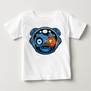 Camiseta De Bebé Casco de pescador de Astronauta Zombie