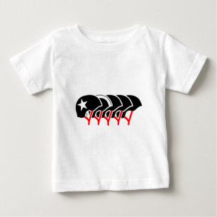 Camiseta De Bebé Cascos de Derby del rodillo (diseño negro)