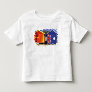 Camiseta De Bebé Casetas de Baño, Playa Middle Brighton, Puerto 2