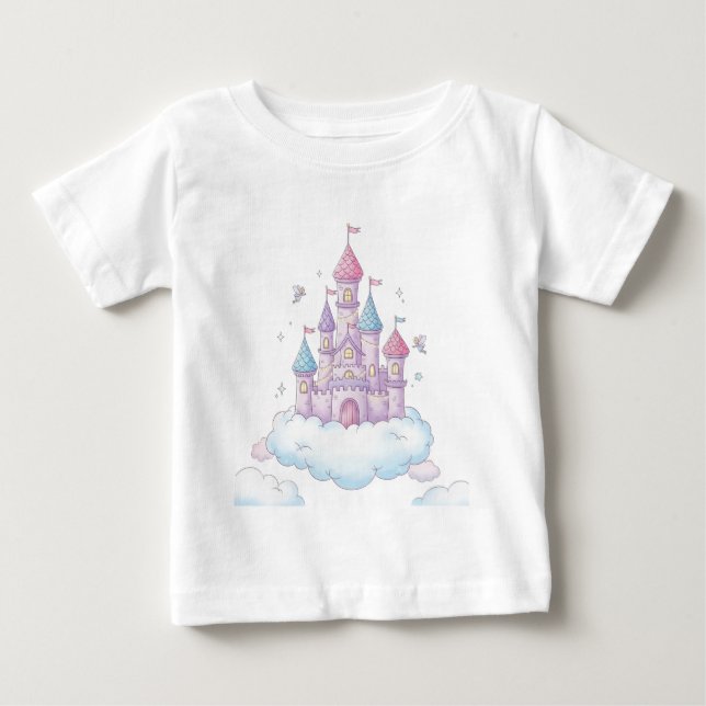Camiseta De Bebé Castillo de hadas flotantes - Fantasía de niños ca (Anverso)